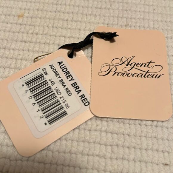 Agent Provocateur Bra Audrey Underwire lace stretch red pink adjustable 34DD - Picture 16 of 16